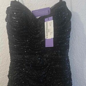 Black Sequin Dress
